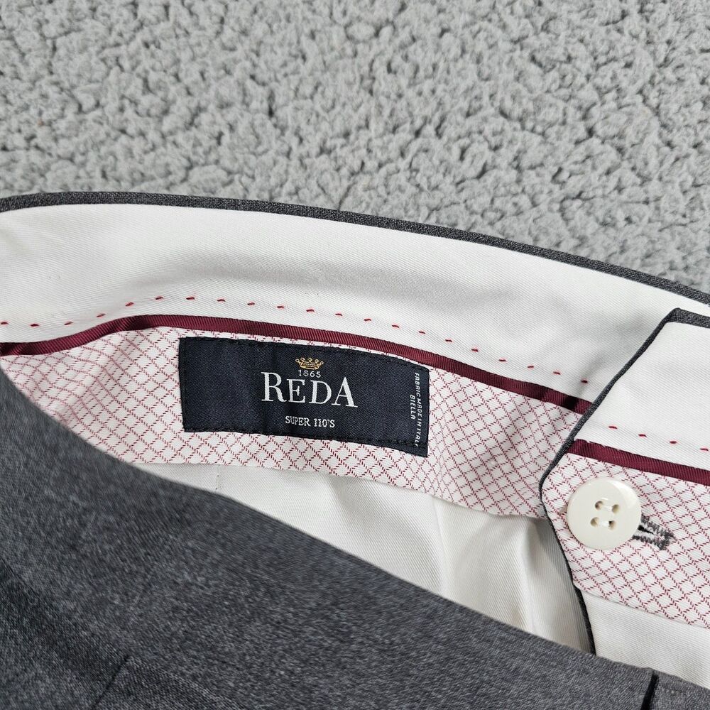 Samuelsohn Dress Pants Mens 34x30 Gray REDA 110s Wool Italian Cuffed Performance - Picture 6 of 16